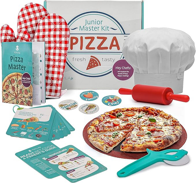Tovla Jr. Ultimate Real Pizza Cooking Kit for Kids – Fun DIY Baking Set, STEM Activity for Ages... | Amazon (US)