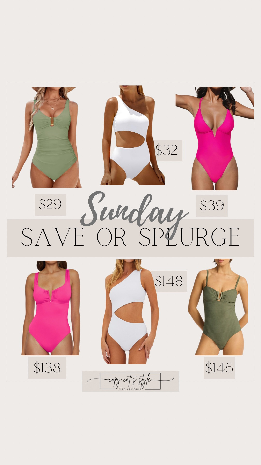 Save or splurge on swimsuits! Amazon look for less swimsuits. One shoulder swimsuit, one piece swimsuits. 

#LTKStyleTip #LTKSwim #LTKFindsUnder50