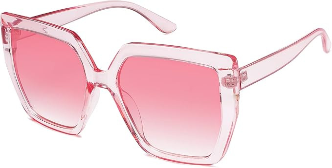 SOJOS Horned Rim Thick Sunglasses for Women Trendy Oversized Black Modern Hipster Fashion Shades ... | Amazon (US)