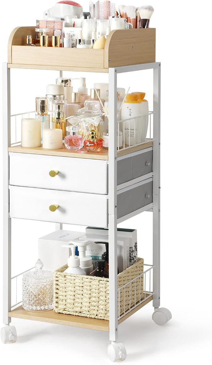 Makeup Organizer, Floor Skincare Organizers, Make Up Organizers and Storage with Drawers, Vanity ... | Amazon (US)