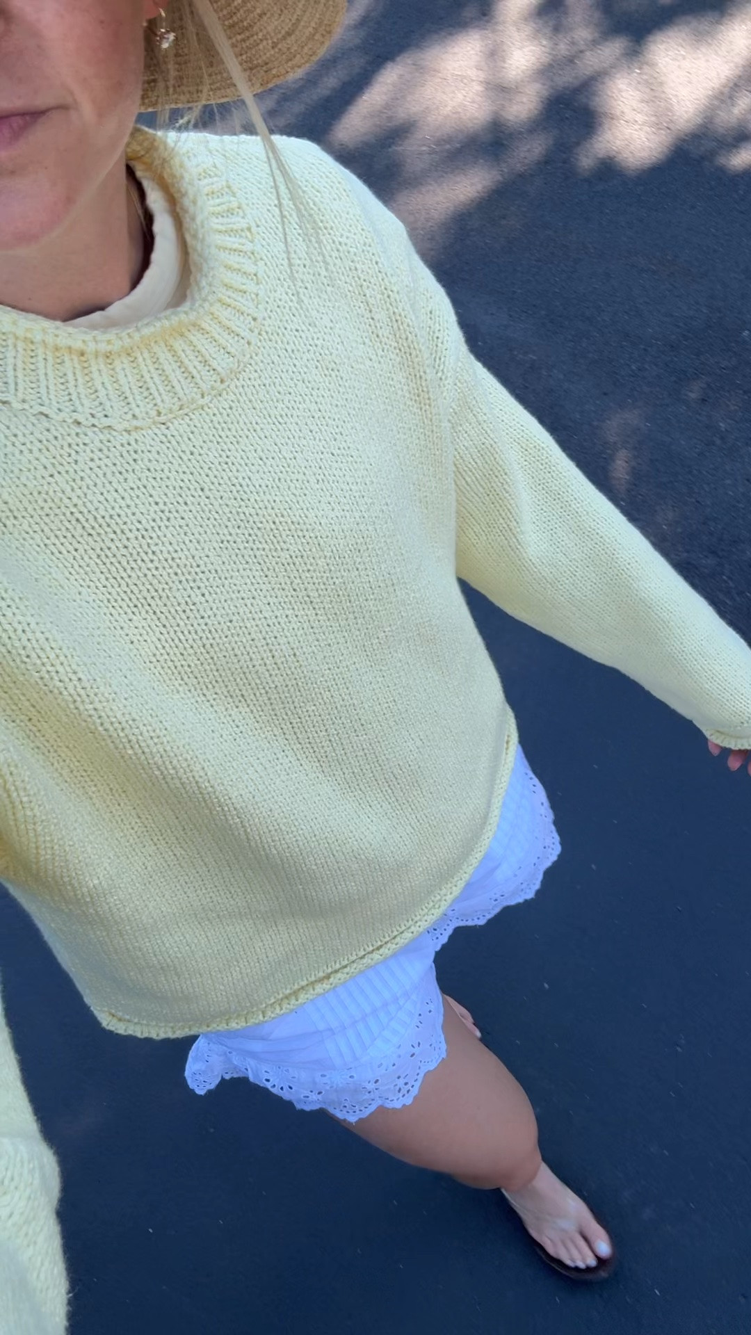 🧈 Sweater for summer. Under $100 and a few colors!
-small sweater,tts
-small tee, tts
-small hat
-small swim 
-small shorts (I went tts, but size up if planning to put in dryer. My friend says hers shrank) 
-sandals, tts, size up if between

#LTKgrwm #LTKmomlife #LTKootd