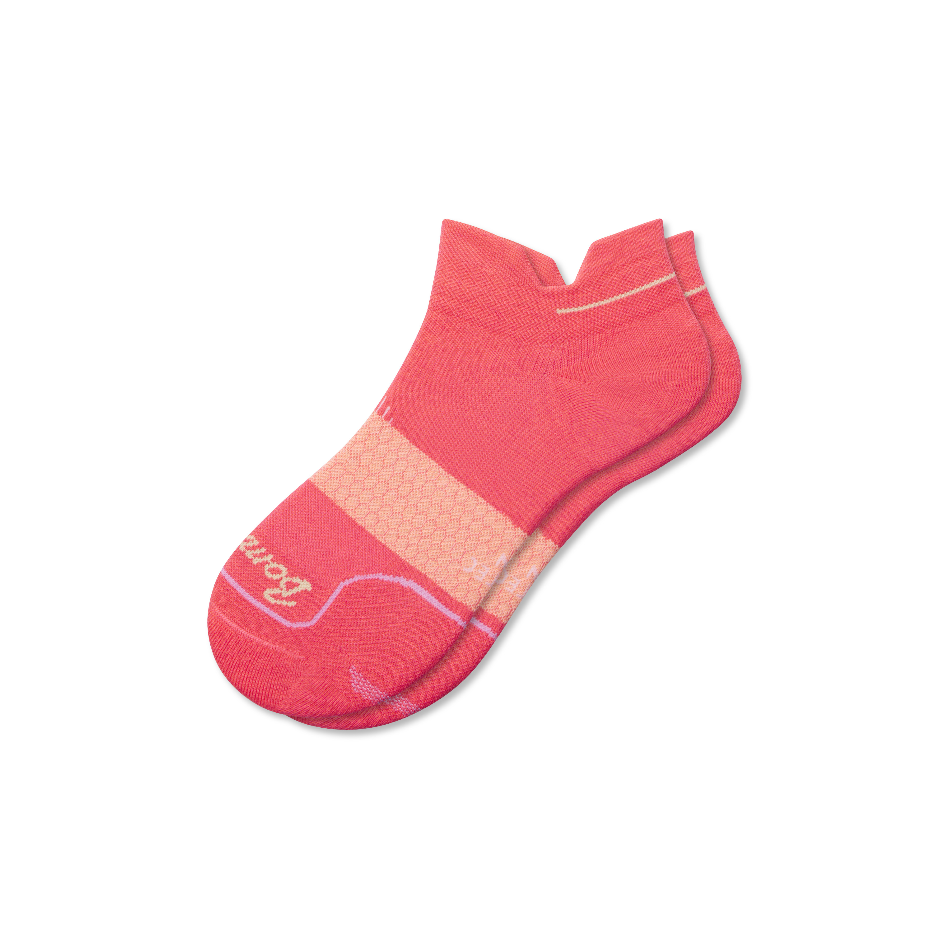 Women's Running Ankle Socks - Neon Hot Pink - Medium - Cotton Blend - Bombas | Bombas