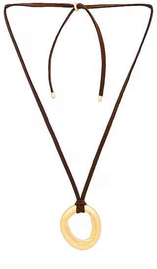 Mini Necklace in Gold & Brown | Revolve Clothing (Global)