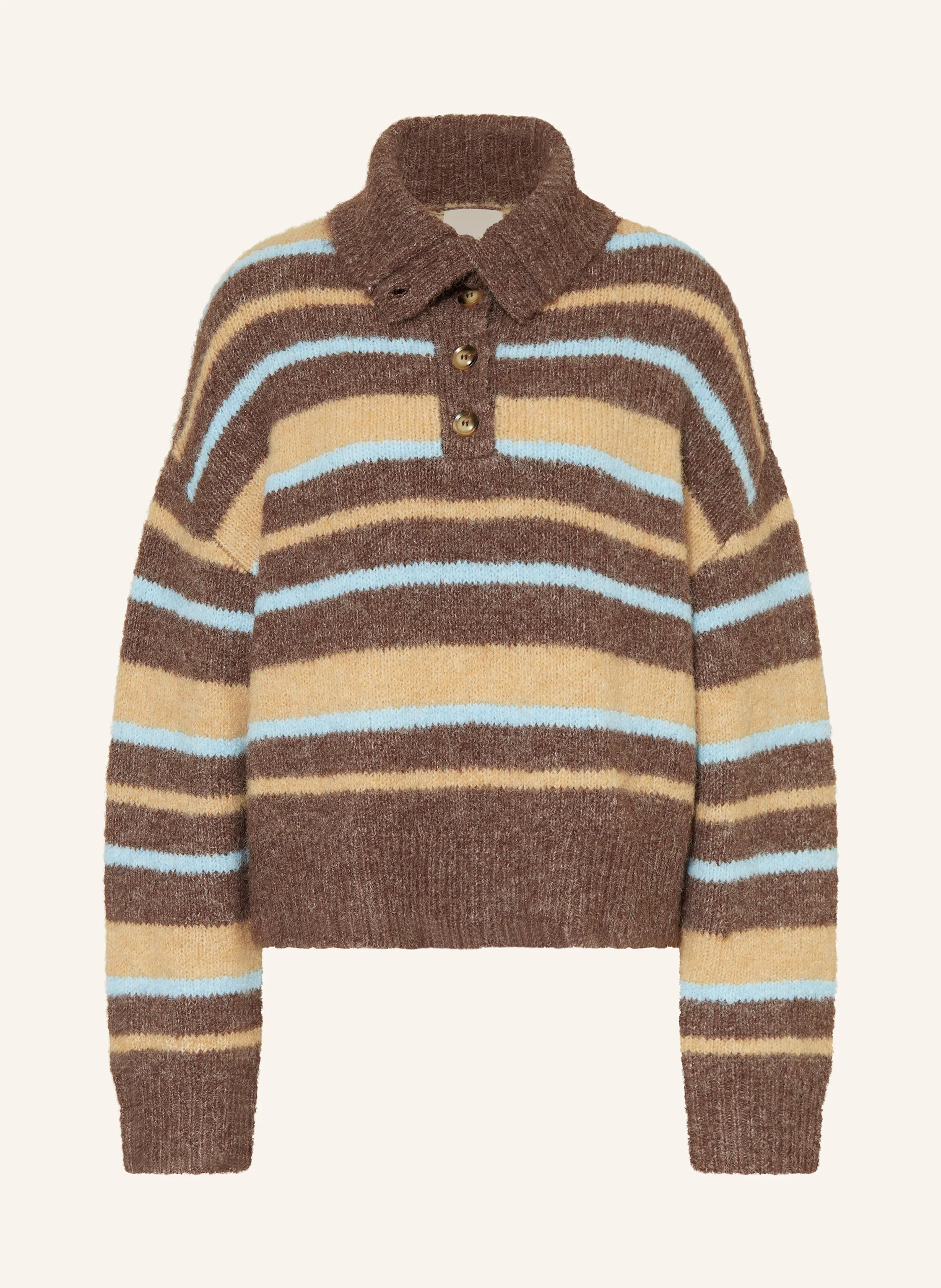 NEO NOIR Pullover CAMMINA NEO NOIR × Lina Uhrig × breuninger exclusive in dunkelbraun / hellora... | Breuninger (DACH)