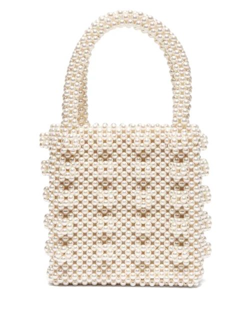 Shrimps - Antonia Faux Pearl Embellished Bag - Womens - Cream | Matches (US)