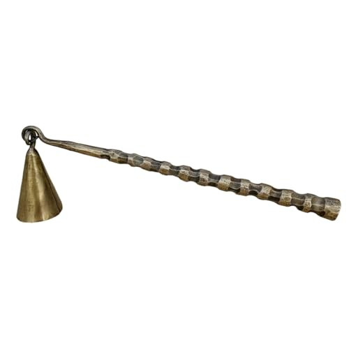 Living Ideas Hand Forged Metal Candle Snuffer Wrought Iron Handmade Candle Snuffer Blacksmith Vintage Candle Extinguisher Gift for Candle Lovers Classic Look Antique Gold Finish Candle Snuffer | Amazon (US)