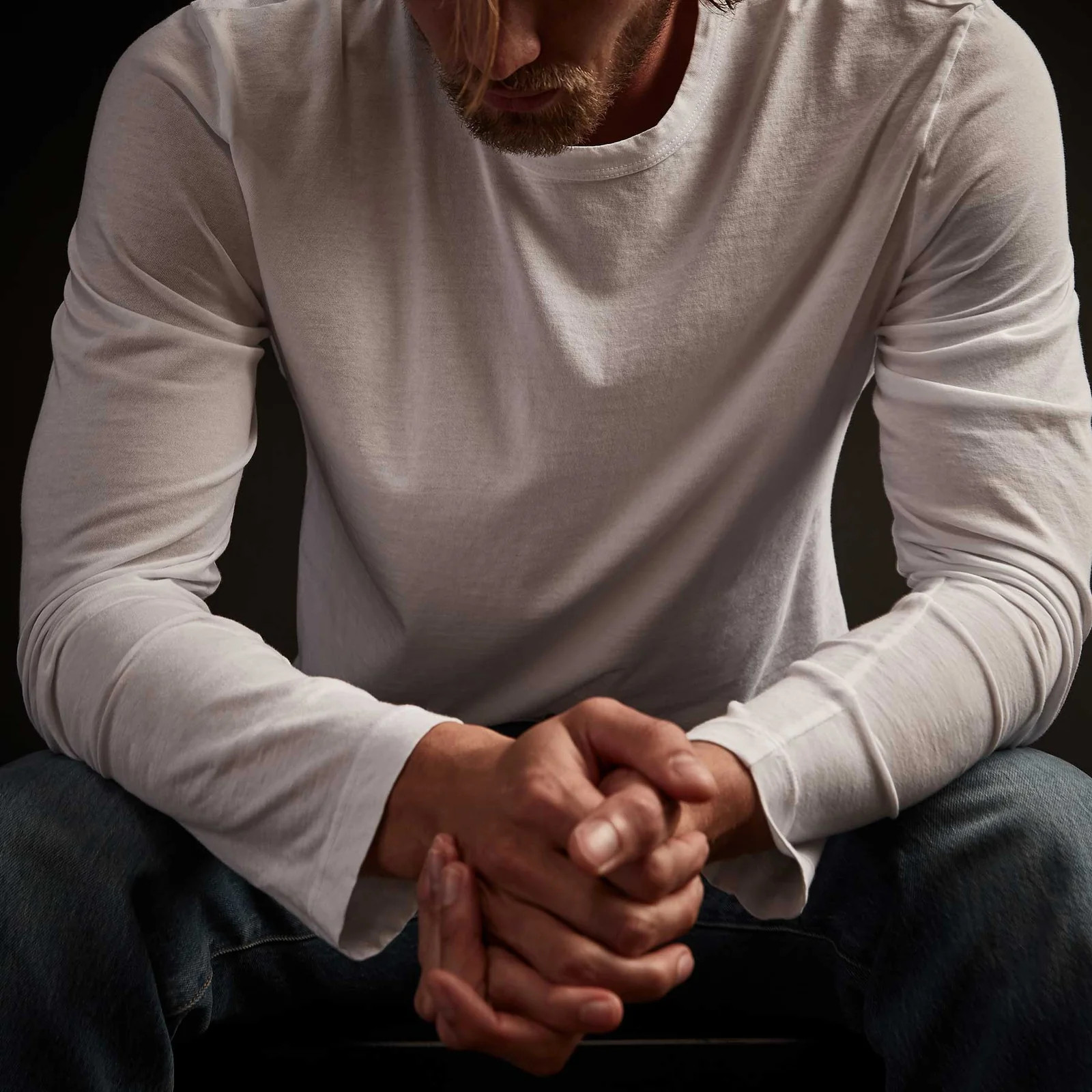 Long Sleeve Crew Neck - White | James Perse Los Angeles | James Perse (US)