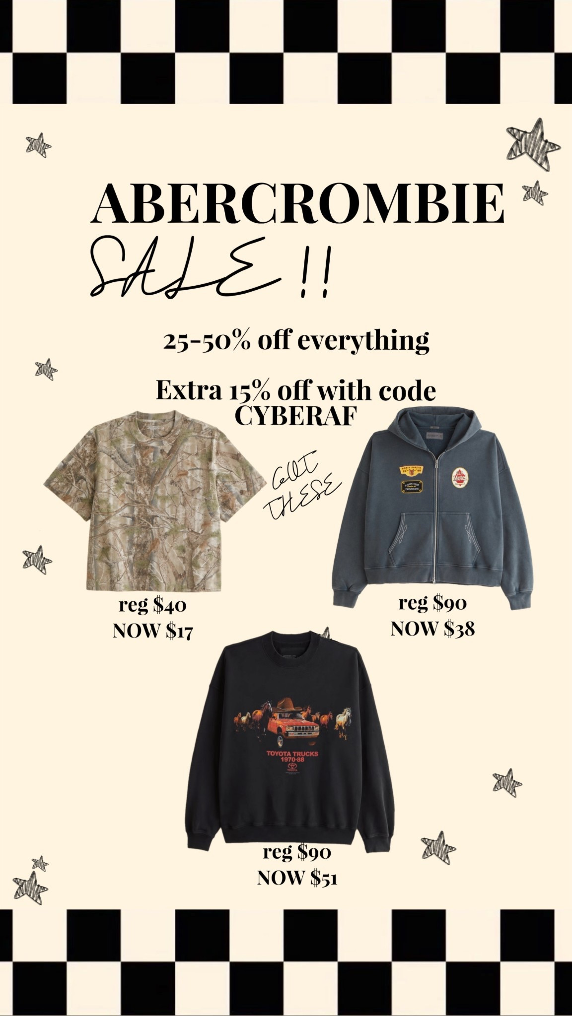 Abercrombie SALE!!!! 

#LTKFindsUnder50 #LTKCyberWeek #LTKFindsUnder100