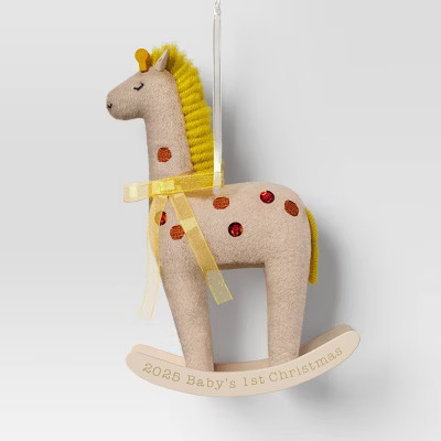 Christmas Fabric Giraffe Rocking Horse Ornament - Wondershop™ | Target