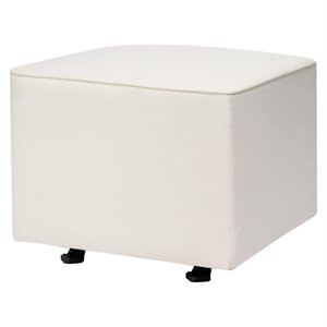 Babyletto Kiwi Gliding Ottoman in Performance Cream Eco-Weave | Homesquare
