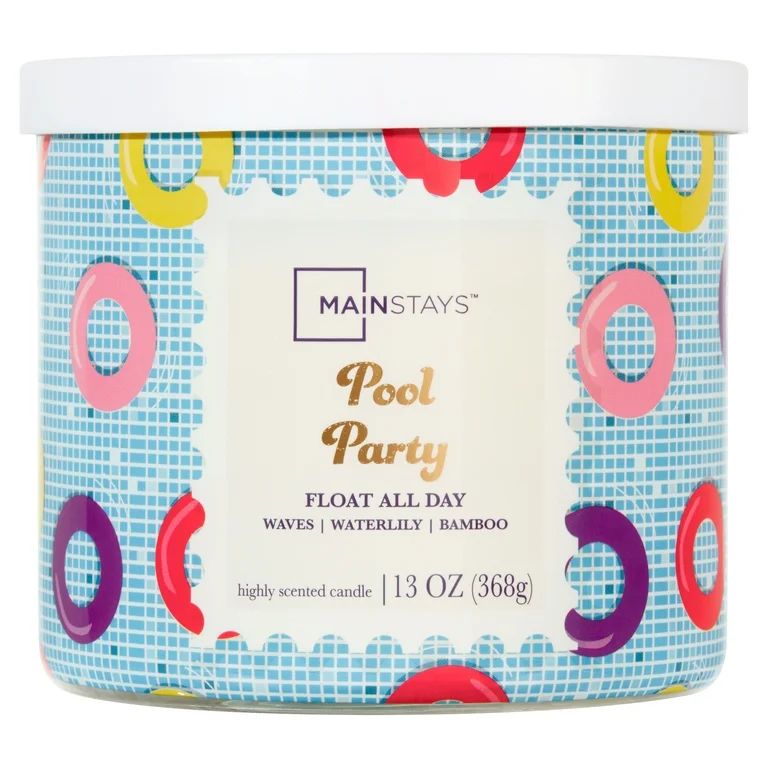 Mainstays 3-Wick Wrapped Pool Party Scented Candle, 13 oz - Walmart.com | Walmart (US)