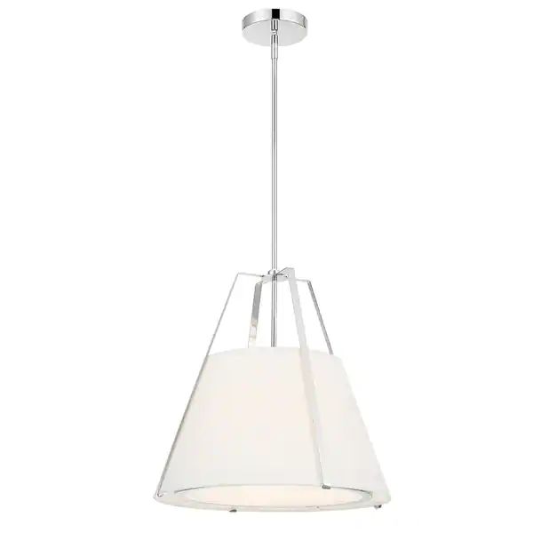 Fulton 3 Light Polished Nickel Pendant - 20'' W x 18.5'' H | Bed Bath & Beyond