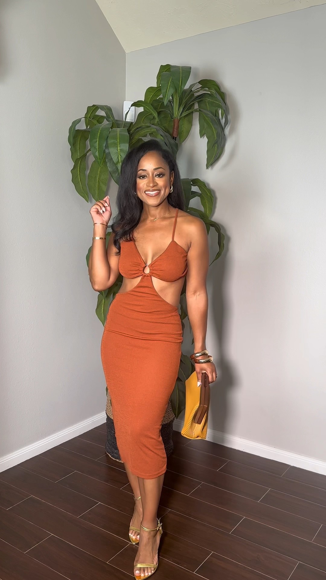 Stunning Amazon vacation dress! 

Cut out dress paired with gold heels and neutral bag

#LTKtravel #LTKunder50 #LTKstyletip