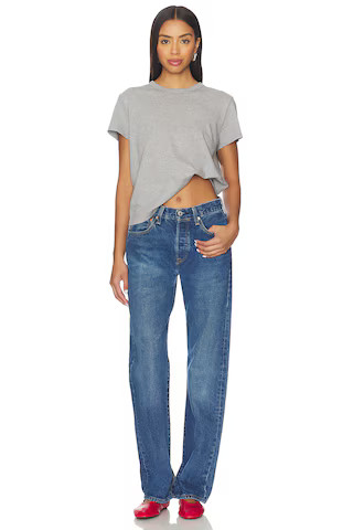 aligrace Vintage Relaxed Split Jeans in Medium Dark from Revolve.com | Revolve Clothing (Global)