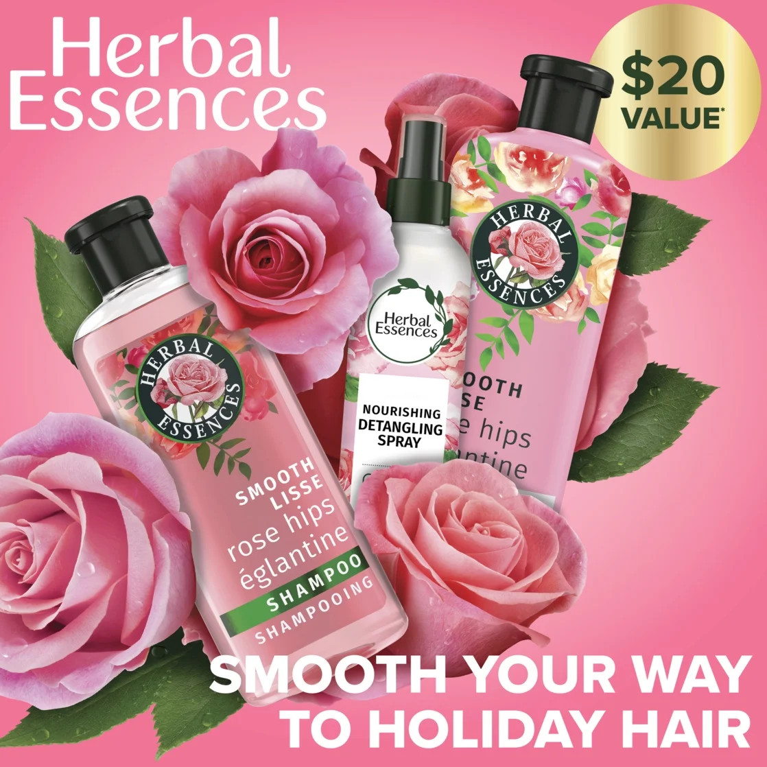 Herbal Essences Rosehips Smooth Holiday Gift Pack, Includes Shampoo, Conditioner and Detangling S... | Walmart (US)