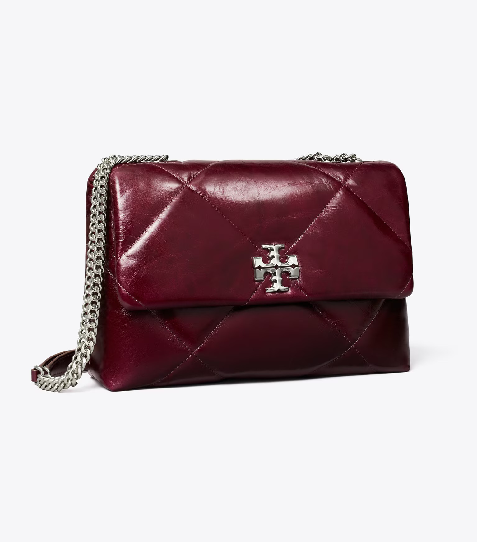 KIRA DIAMOND QUILT DISTRESSED SHOULDER BAG | Tory Burch (US)