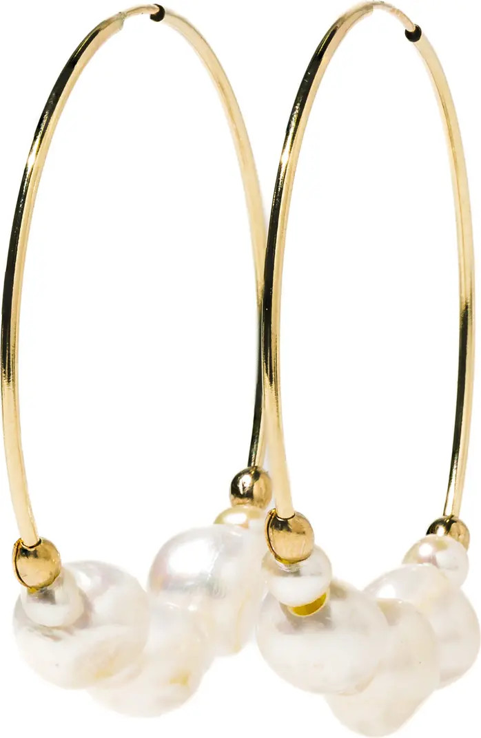Tefnut Freshwater Pearl Hoop Earrings | Nordstrom