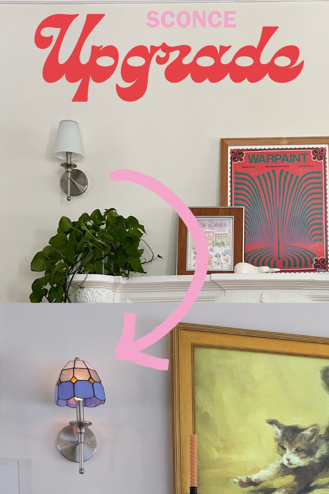 Renter Friendly Stained Glass Sconce Shade Replacement

One of my favorite renter friendly upgrades—switch out your plain wall sconce shades with fun, tiffany-style stained glass ones! Just be sure to store away the originals in a safe spot for when you move out! #renterfriendly #renterfriendlyhacks #diyproject #vintageapartment #stainedglasslighting

#LTKfindsunder50 #LTKhome