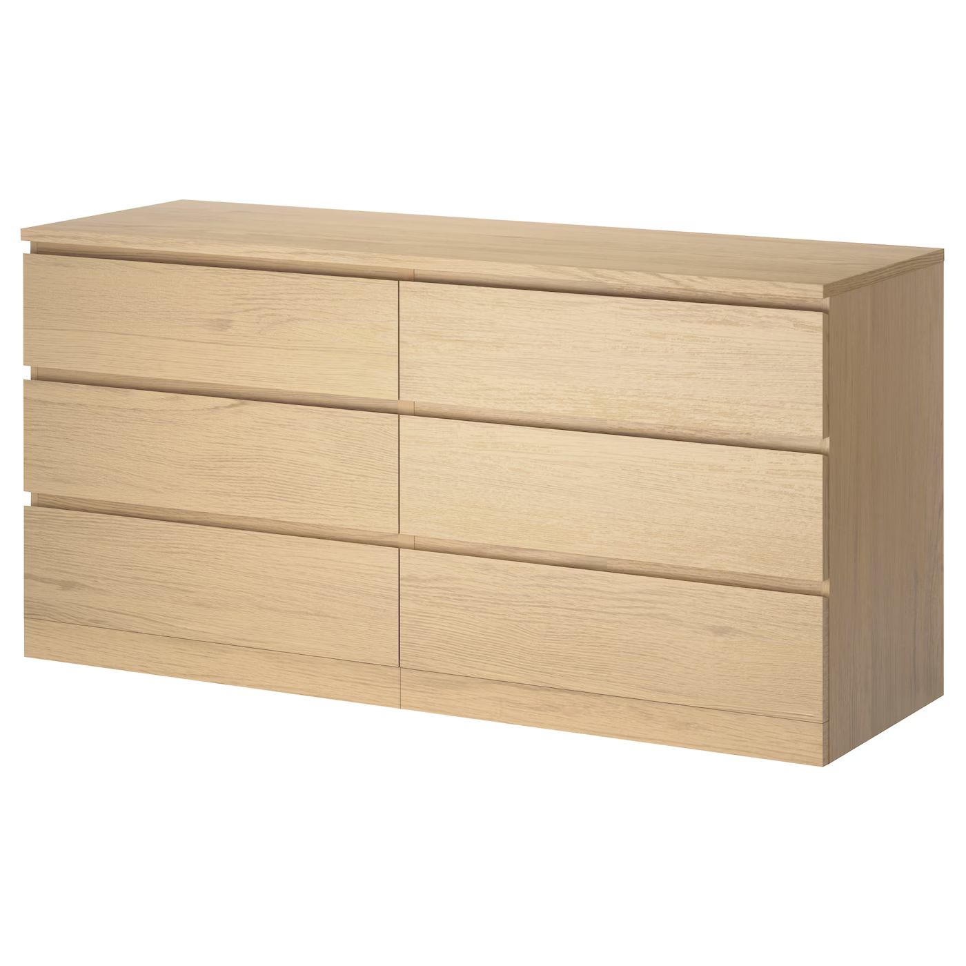 MALM Kommode mit 6 Schubladen, Eichenfurnier weiß lasiert, 160x78 cm - IKEA Deutschland | IKEA (DE)