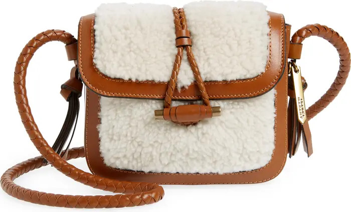 Isabel Marant Vigo Flap Genuine Shearling Crossbody Bag | Nordstrom | Nordstrom