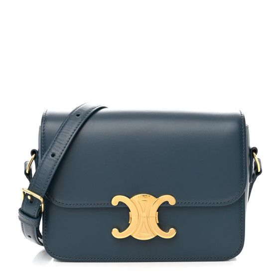 Shiny Calfskin Teen Triomphe Petrol | FASHIONPHILE (US)