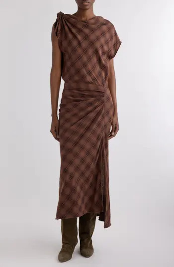 Isabel Marant Étoile Naerys Plaid Cotton Maxi Dress | Nordstrom | Nordstrom