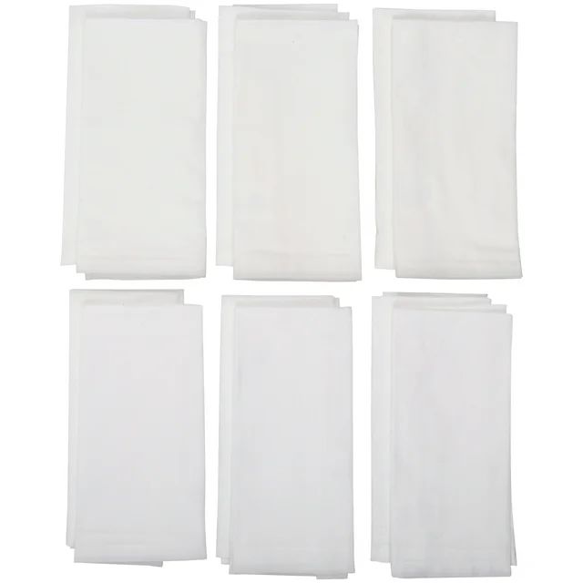 Mainstays Solid Fabric Napkin, Arctic White, Set of 12 | Walmart (US)