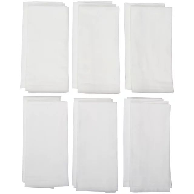 Mainstays Solid Fabric Napkin, Arctic White, Set of 12 | Walmart (US)