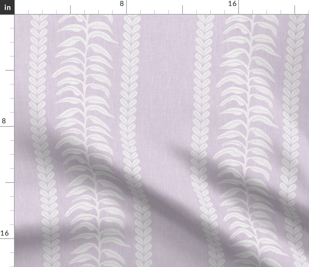 Palm Linen Stripe, Lilac  Fabric bykatie_hayes | Spoonflower