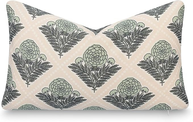 Crumbs Home Modern Farmhouse California Casual Indoor Outdoor Lumbar Pillow Cover, 12"x20" Water ... | Amazon (US)