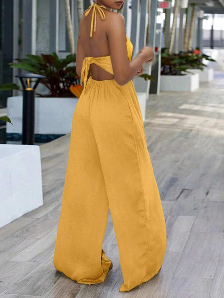 SHEIN Essnce Combinaison femme unie simple et sexy | SHEIN