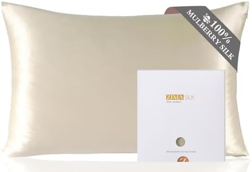 ZIMASILK 100% Pure Mulberry Silk Pillowcase for Hair and Skin Health,Soft and Smooth,Both Sides P... | Amazon (US)