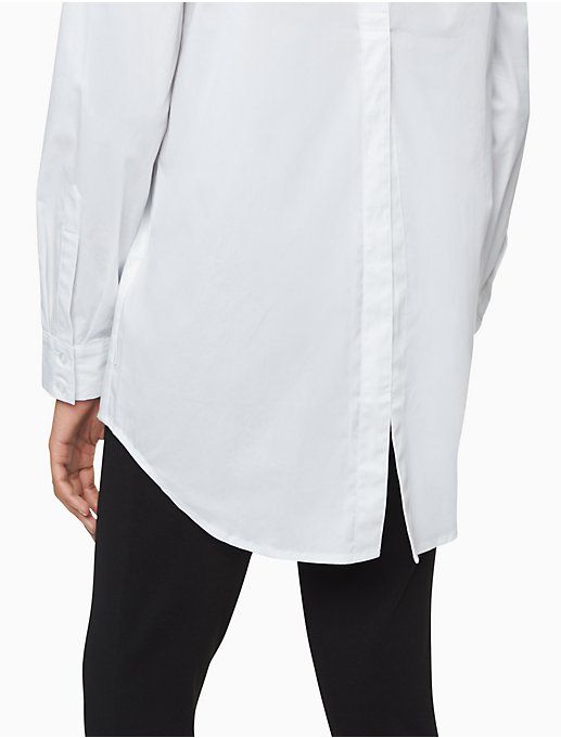 Solid Button-Down Split-Back Shirt | Calvin Klein (US)