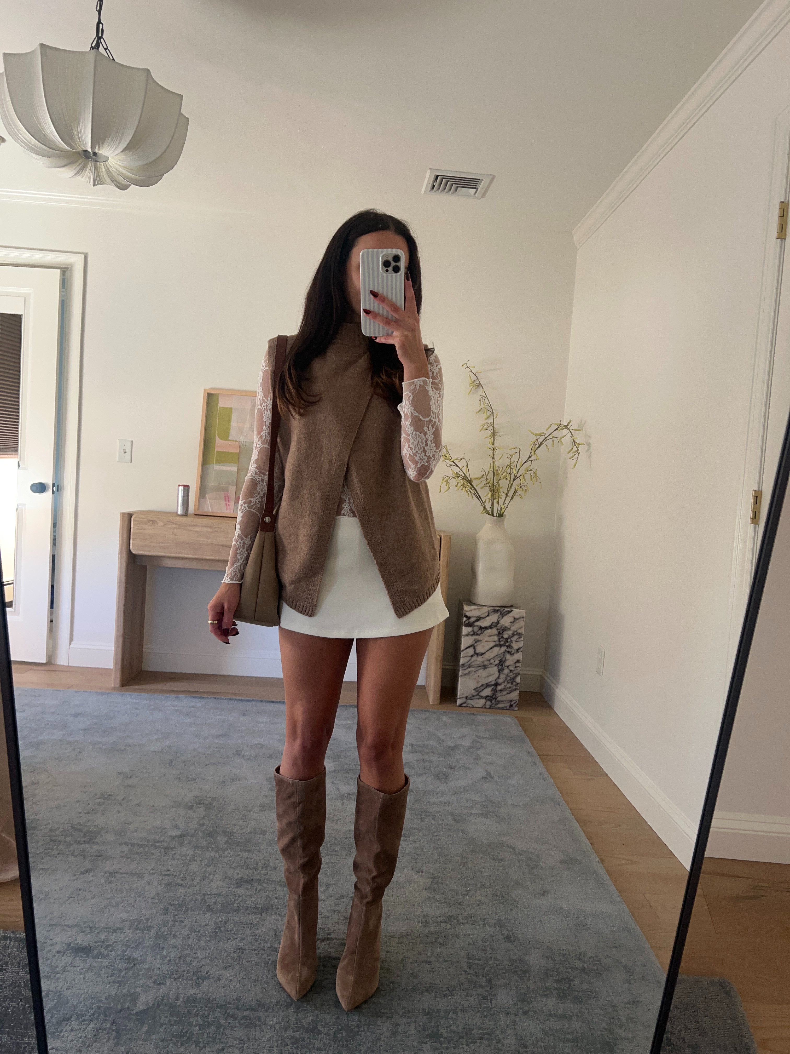 Fall outfit! sweater and skort in XS, top in S 

 