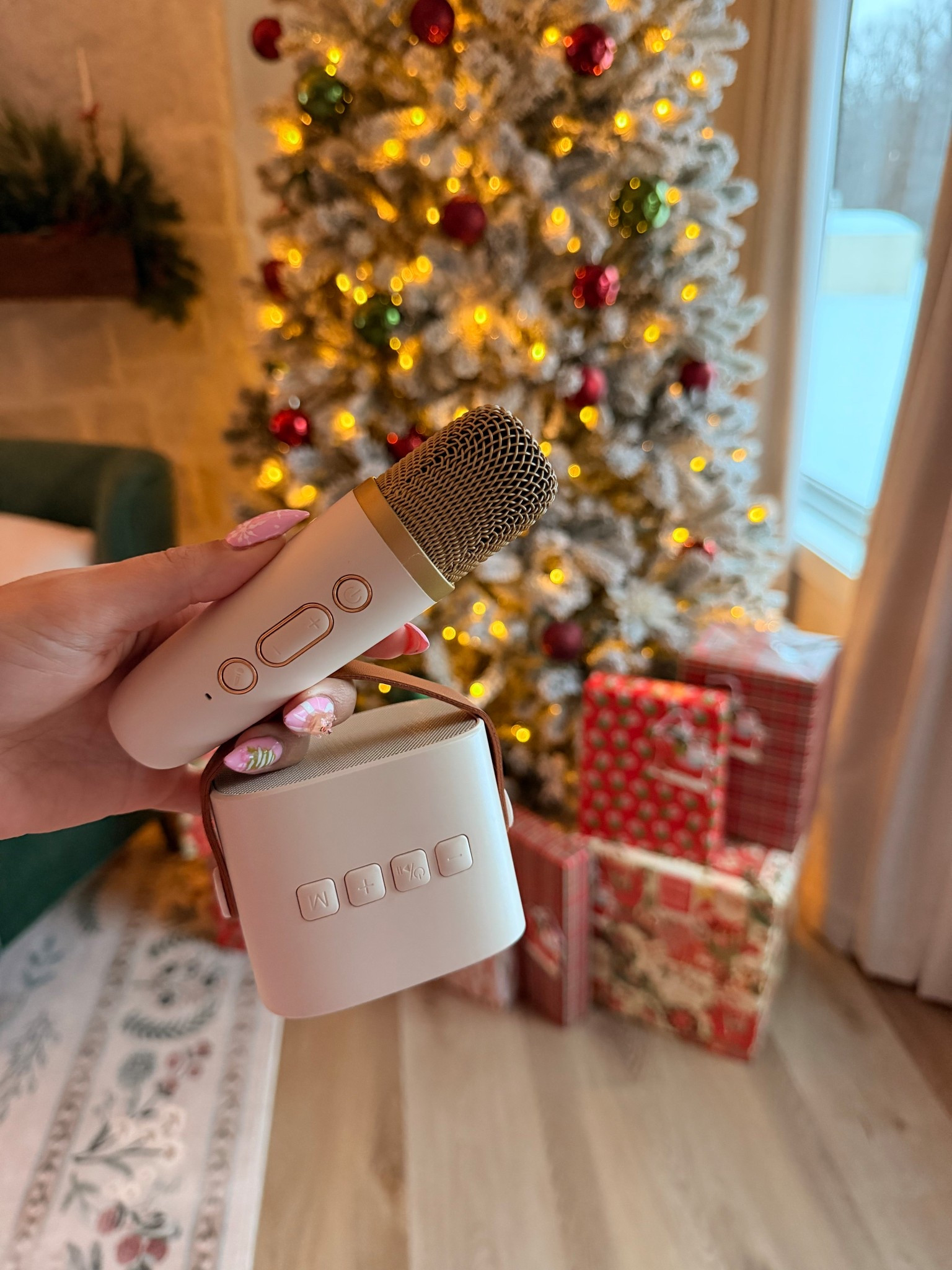 Mini microphone and speaker - surprisingly loud and connects to Bluetooth! 

#LTKKids #LTKGiftGuide #LTKHoliday