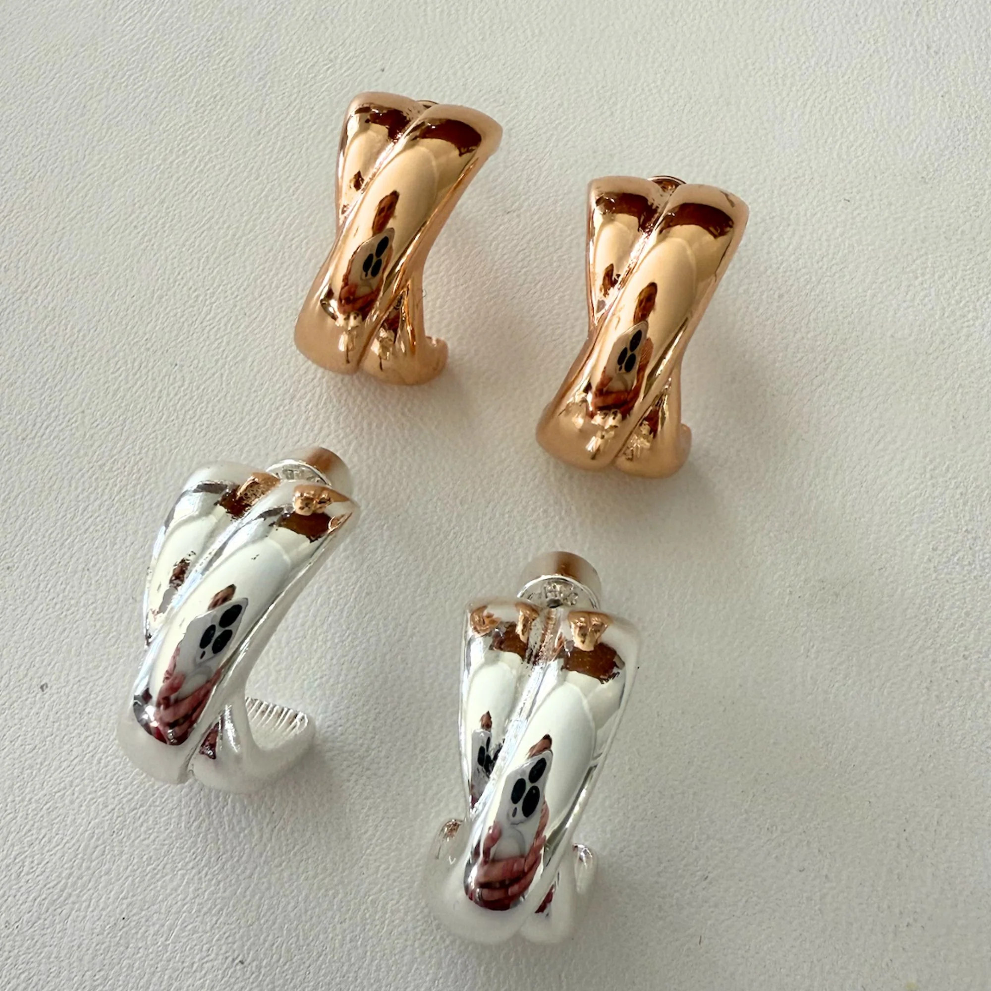 Knotted Mini Hoop - Gold | Smith and Co. Jewel Design