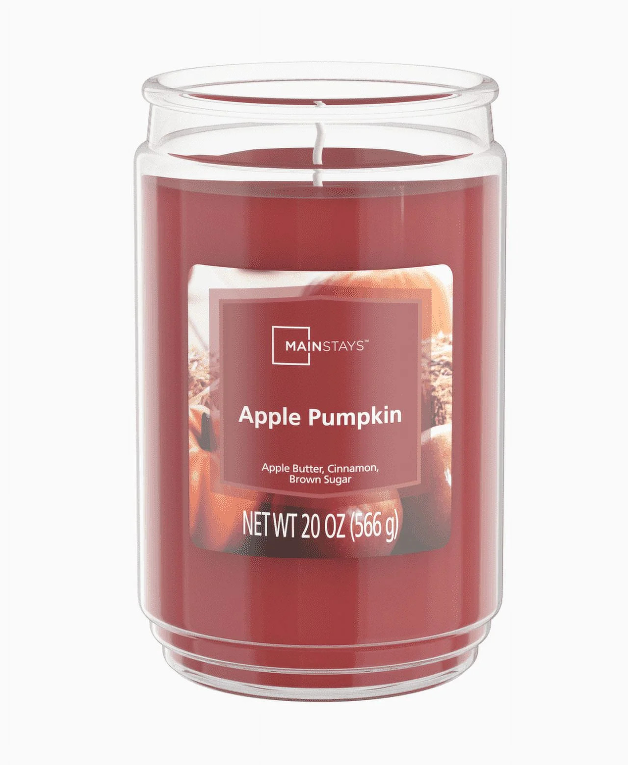 Mainstays Apple Pumpkin Scented Single-Wick Large Glass Jar Candle, 20 oz | Walmart (US)