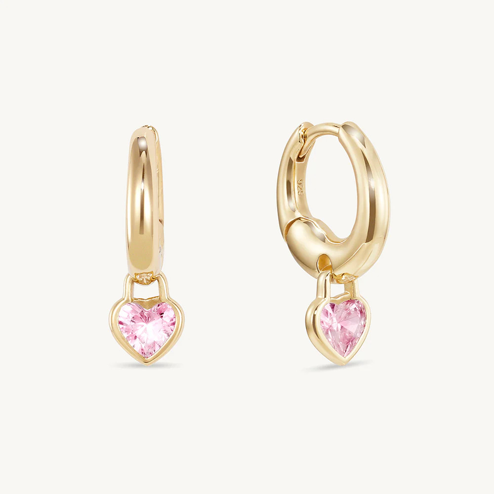 Chérie Heart Huggie Hoops | Dean Davidson