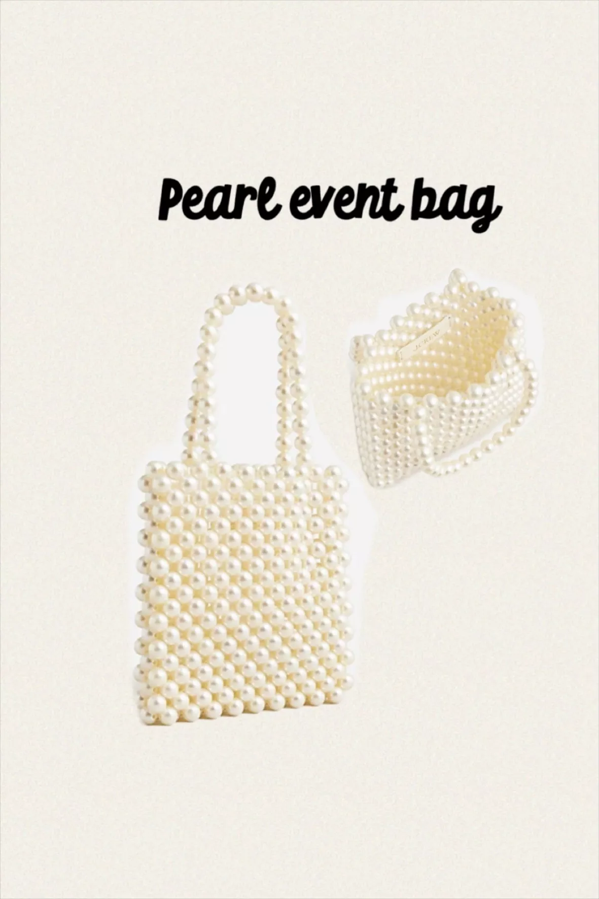 Hand-beaded faux-pearl mini bag curated on LTK