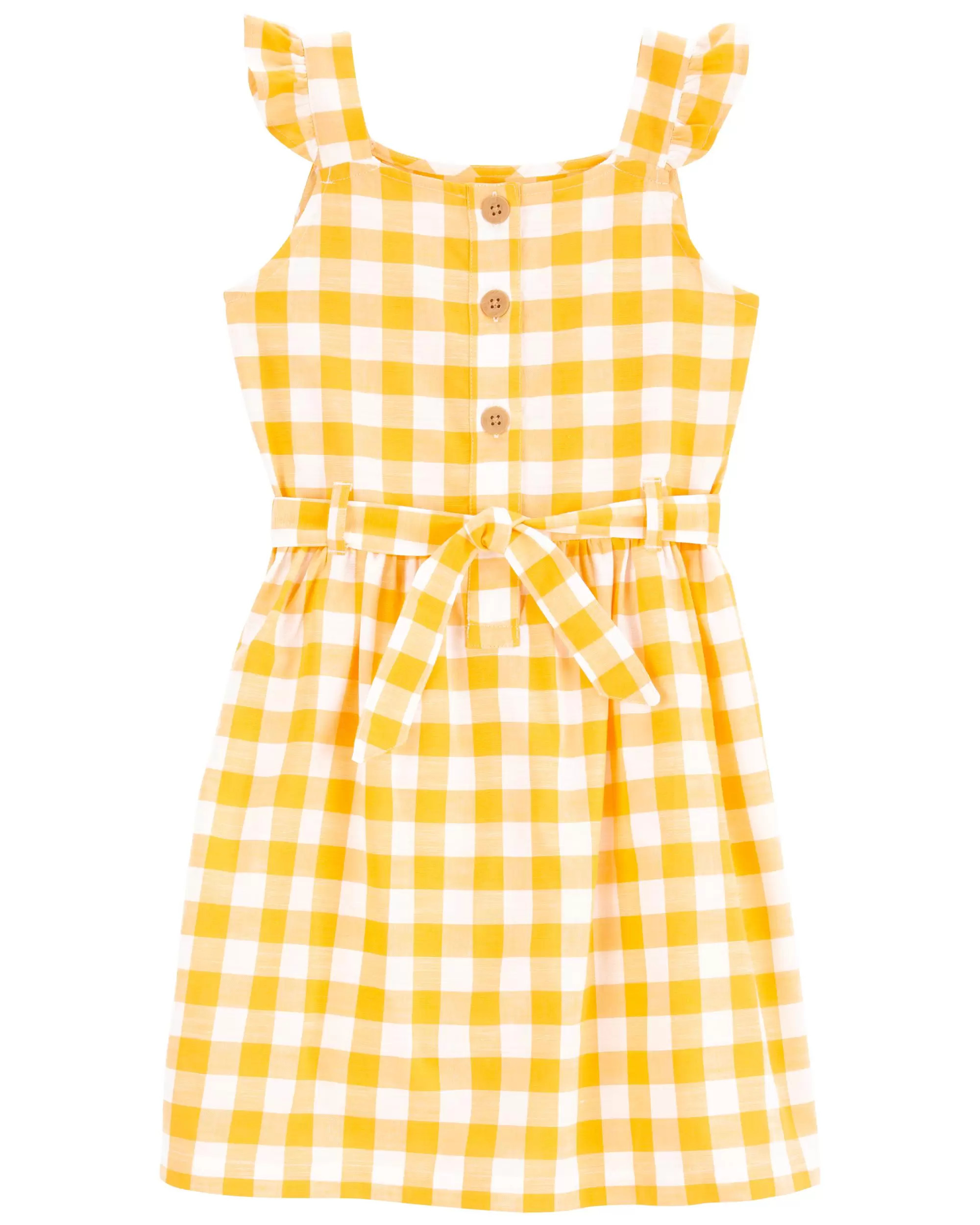 Kid Gingham Belt Dress | Carter's