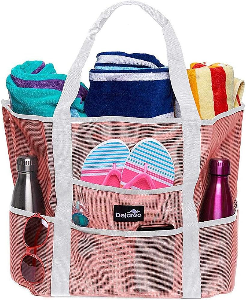 Dejaroo Mesh Beach Bag - Lightweight Tote Bag For Toys & Vacation Essentials | Amazon (US)