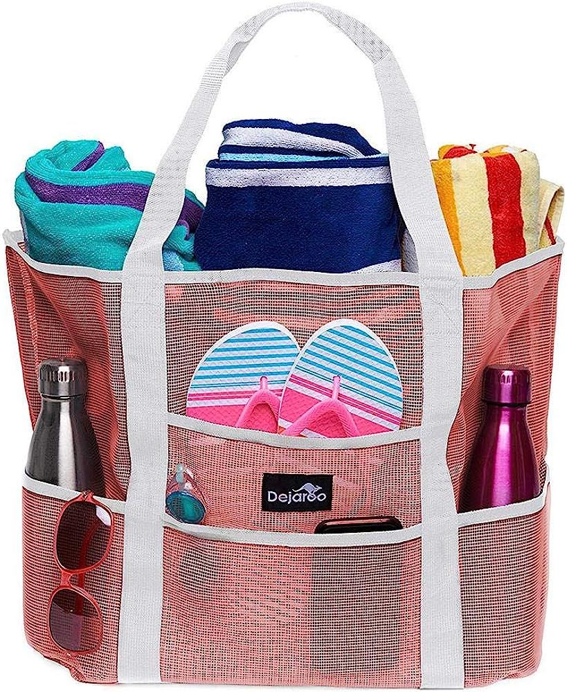 Dejaroo Mesh Beach Bag - Lightweight Tote Bag For Toys & Vacation Essentials | Amazon (US)