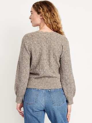 Wool-Blend Wrap-Front Sweater | Old Navy (US)