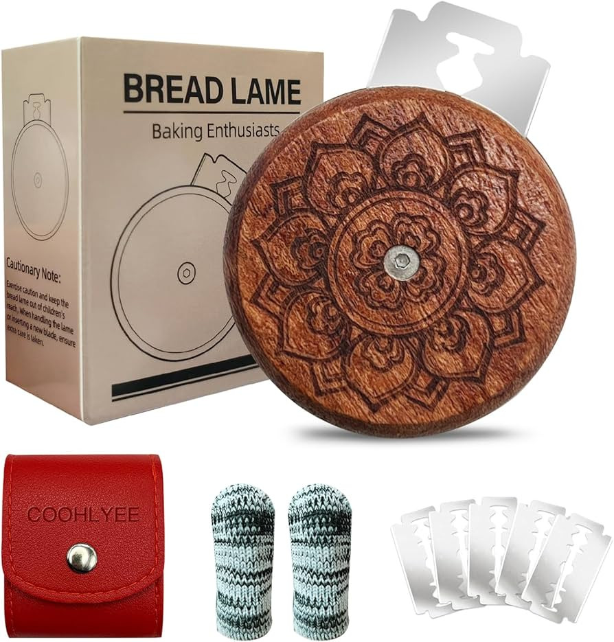 Bread Lame Sourdough Scoring Tool - Wooden Lame Bread Scoring Tool with 5 Razor Blades and Leathe... | Amazon (US)
