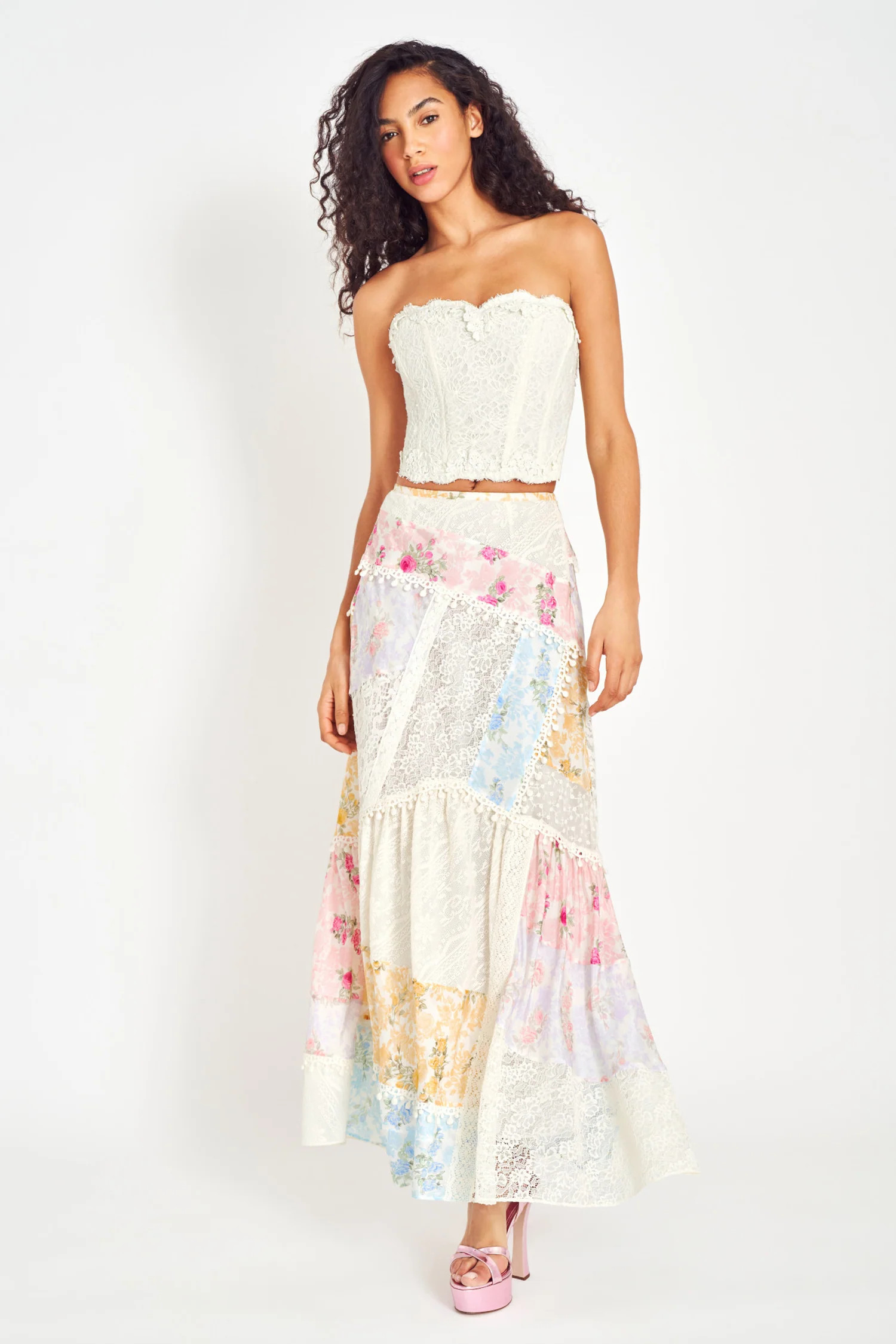 Obelia Silk Maxi Skirt | LOVESHACKFANCY