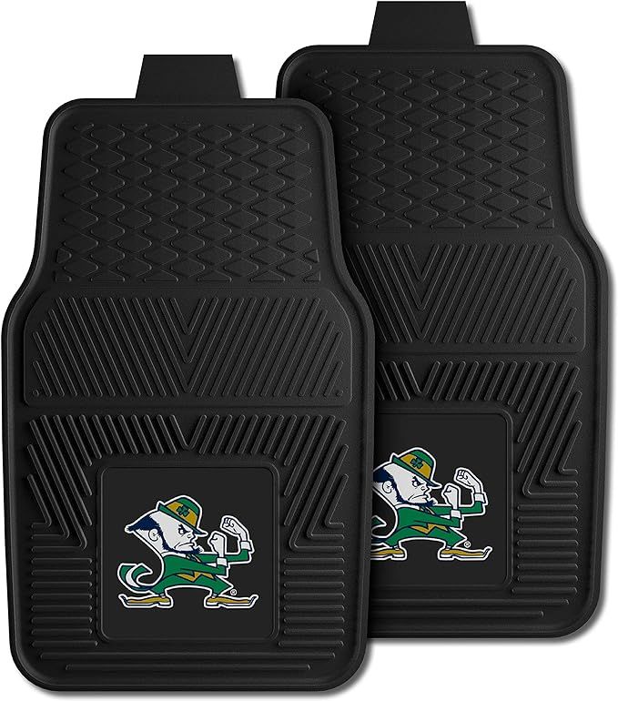 FANMATS 8749 Notre Dame Fighting Irish 2-Piece Heavy Duty Vinyl Car Mat Set, Front Row Floor Mats... | Amazon (US)