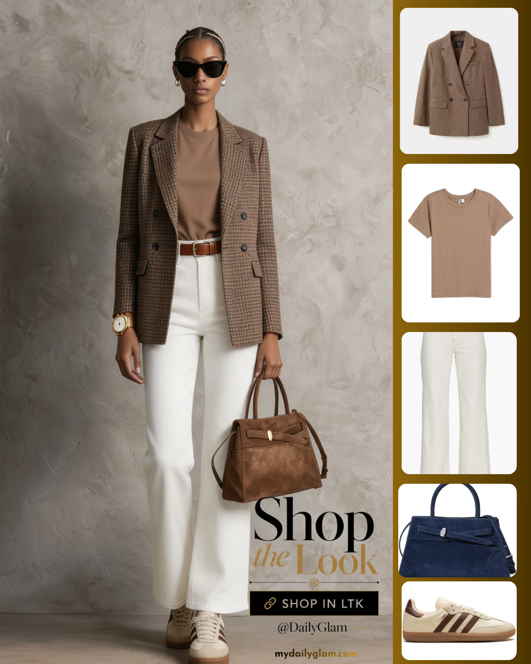 Check Blazer Neutral Fall Outfit 

 #LTKootd #LTKOver40 #LTKWorkwear