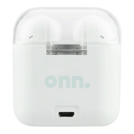 onn. White In-Ear True Wireless Earbuds with Charging Case | Walmart (US)