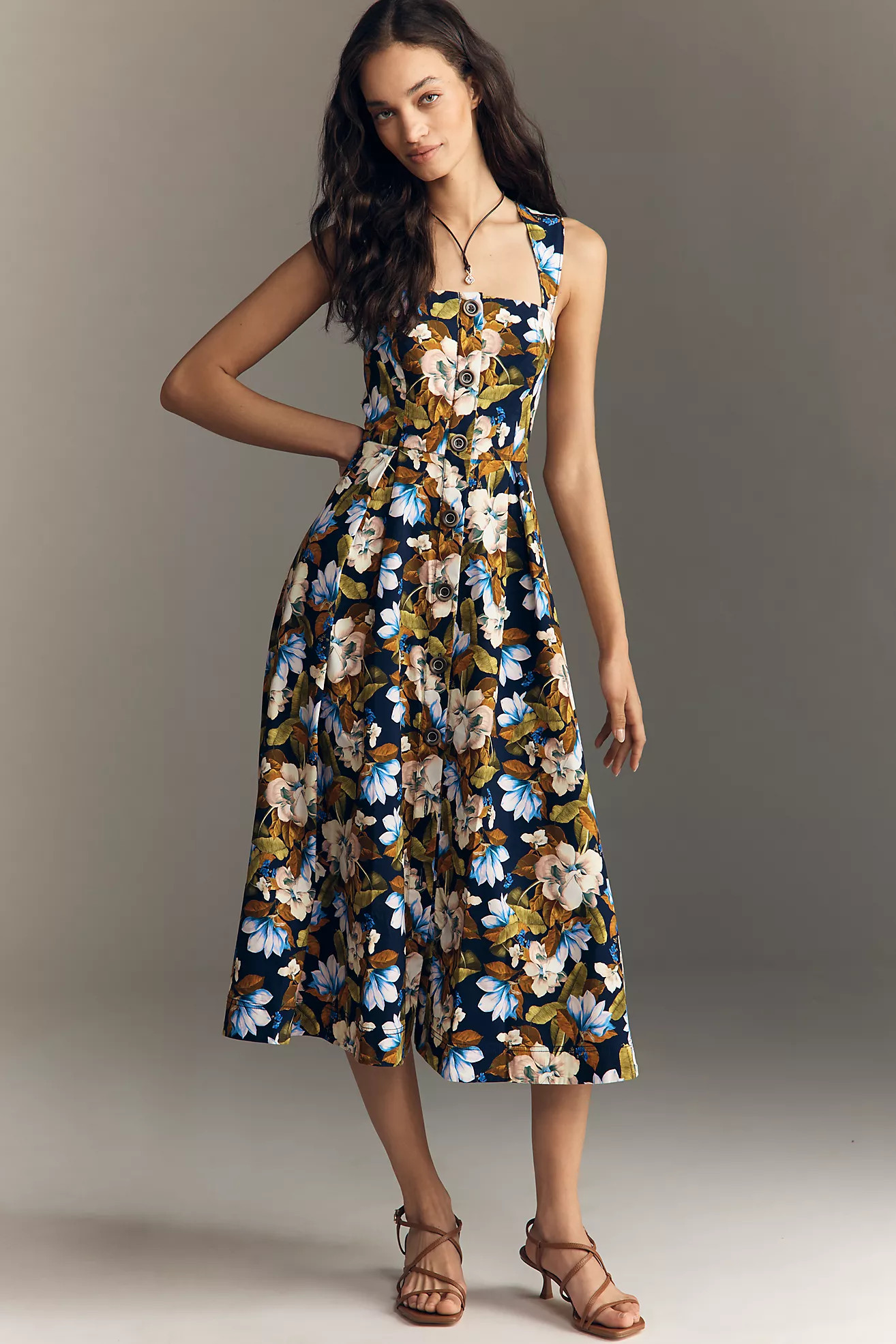 Maeve Square-Neck Buttondown Dress | Anthropologie (US)