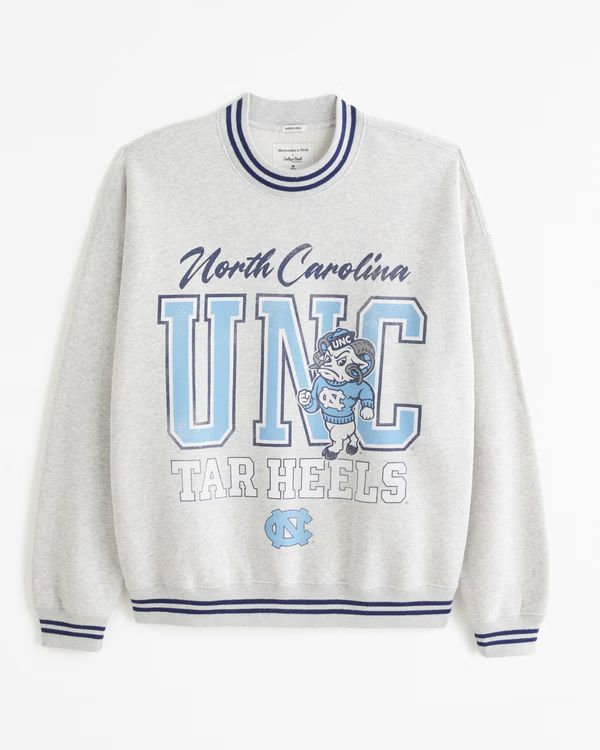Men's University of North Carolina Graphic Crew Sweatshirt | Men's Tops | Abercrombie.com | Abercrombie & Fitch (US)